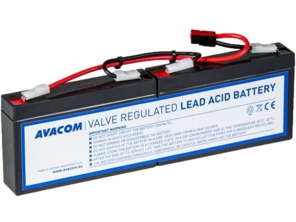 AVACOM AVA-RBC18, Forseglet blysyre (VRLA), 2 stykker, Sort, Vietnam, APC RBC18, 2,4 kg