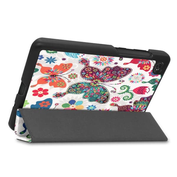 Pattern Tri-fold Stand Cover Lenovo Tab M7 - Butterflies