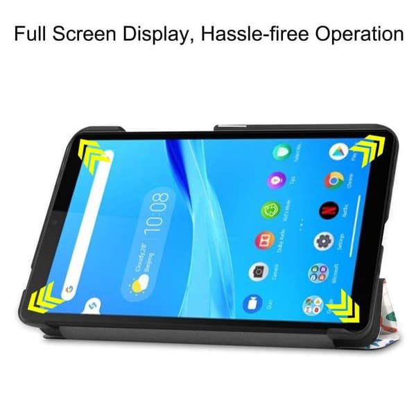 Pattern Tri-fold Stand Cover Lenovo Tab M7 - Butterflies