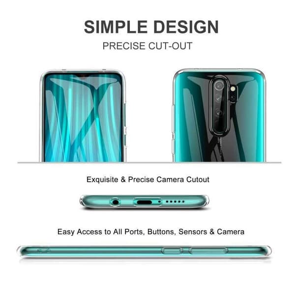 Xiaomi Redmi Note 8 Pro Stötdämpande Mjukt Skal Simple