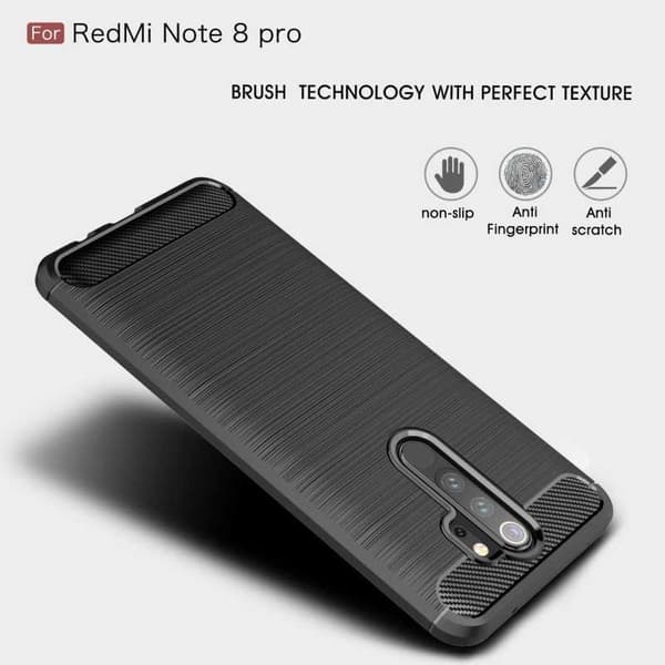 Xiaomi Redmi Note 8 Pro Iskunkestävä SlimCarbon-kuori