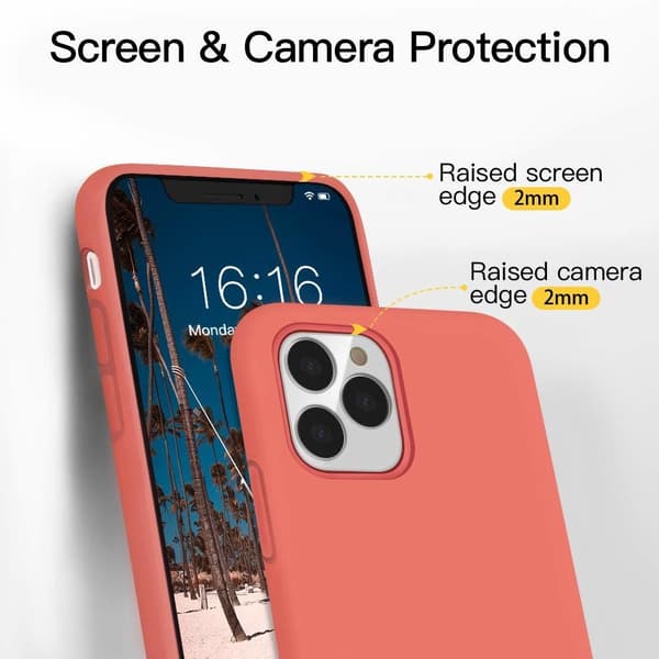 INF Støtsikkert flytende silikondeksel til iPhone 11 Pro Orange
