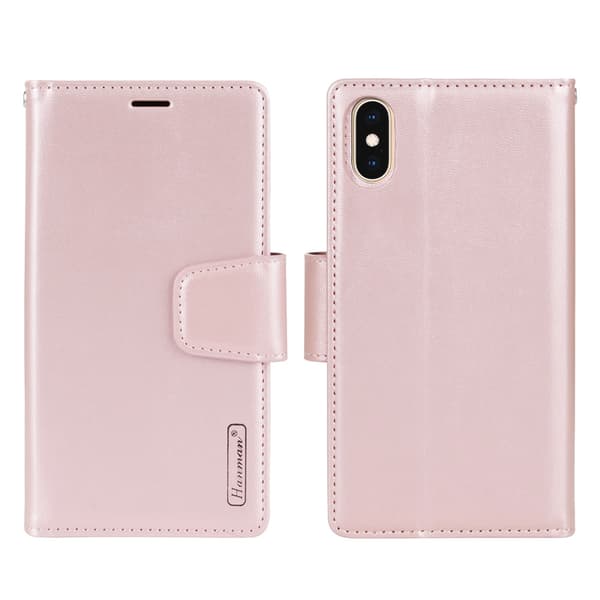 iPhone X/XS - Stilsäkert Dubbelfunktion Hanman Plånboksfodral