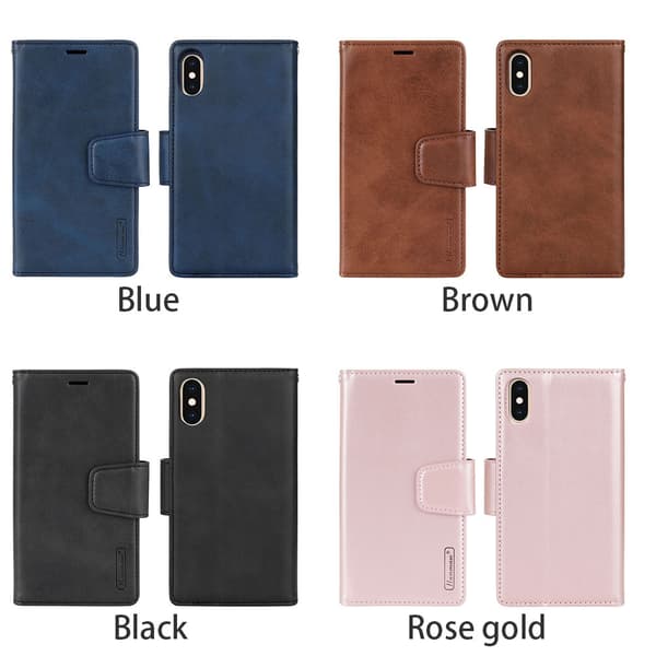 iPhone X/XS - Stilsäkert Dubbelfunktion Hanman Plånboksfodral