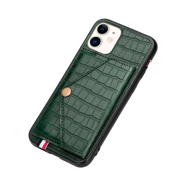iPhone 11 - Stilrent Krokodil Skal med Kortfack