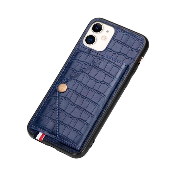iPhone 11 - Stilrent Krokodil Skal med Kortfack