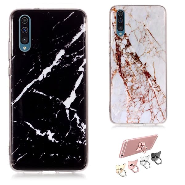 Samsung Galaxy A50 - Case Protection Marble + Ring