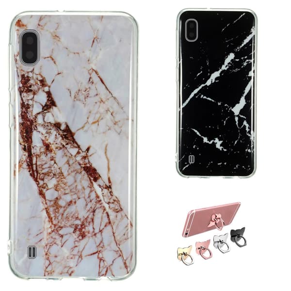 Samsung Galaxy A10 - Case Protection Marble + Ring