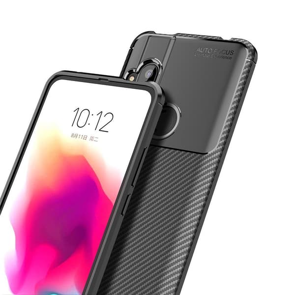 Motorola One Hyper Karbon fiber Skal - Svart