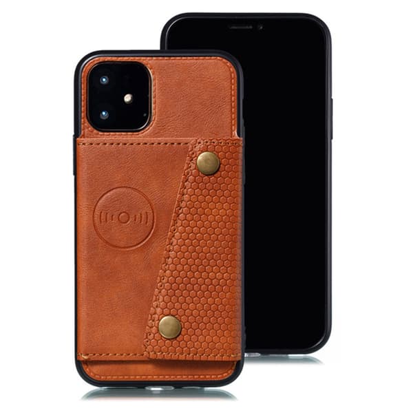 Professionellt Skal med Korthållare - iPhone 11 Ljusbrun