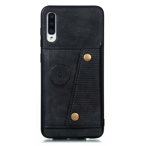 Kraftfullt Retro Skal med Korthållare - Samsung Galaxy A70