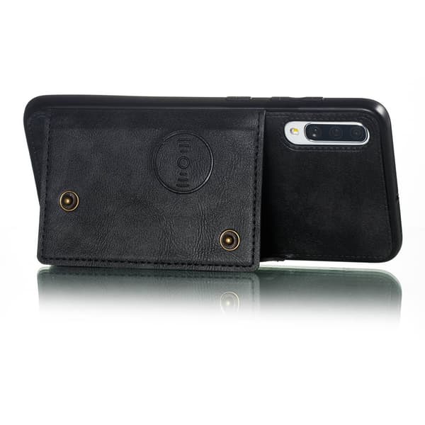 Kraftfullt Retro Skal med Korthållare - Samsung Galaxy A70