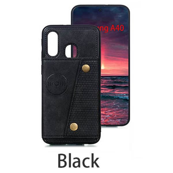 Effektfullt Skal med Korthållare - Samsung Galaxy A40