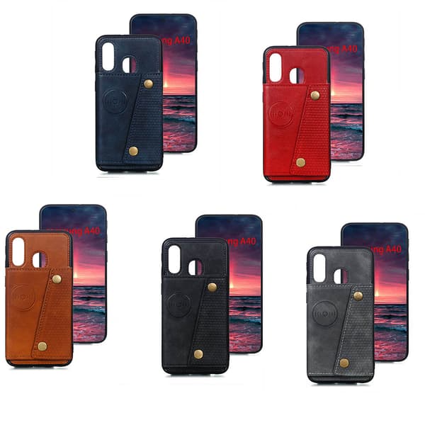 Effektfullt Skal med Korthållare - Samsung Galaxy A40