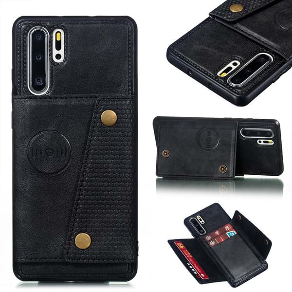Huawei P30 Pro - Effektfullt Retro Skal med Kortfack