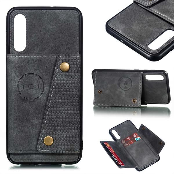 Professionellt Retro Skal med Kortfack - Samsung Galaxy A50