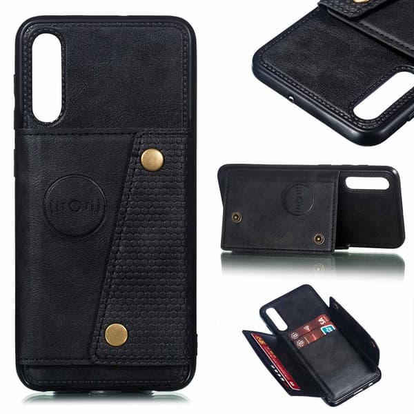 Professionellt Retro Skal med Kortfack - Samsung Galaxy A50