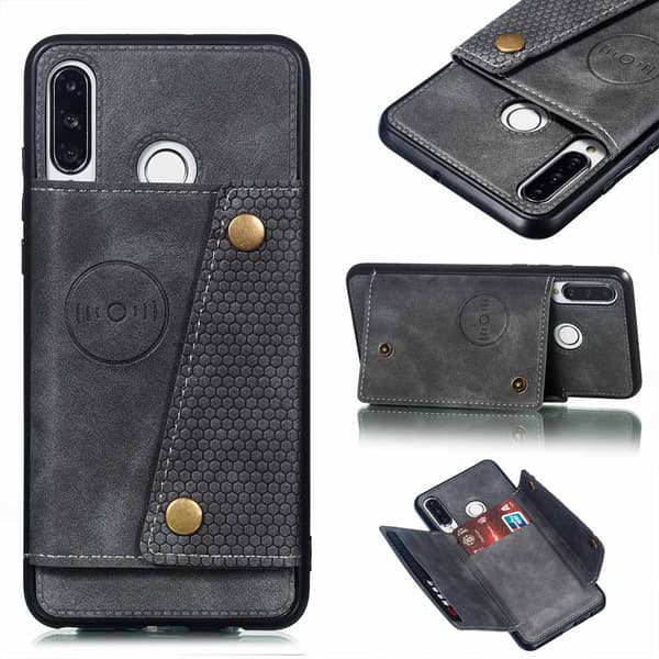Huawei P30 Lite - Genomtänkt Skal med Kortfack