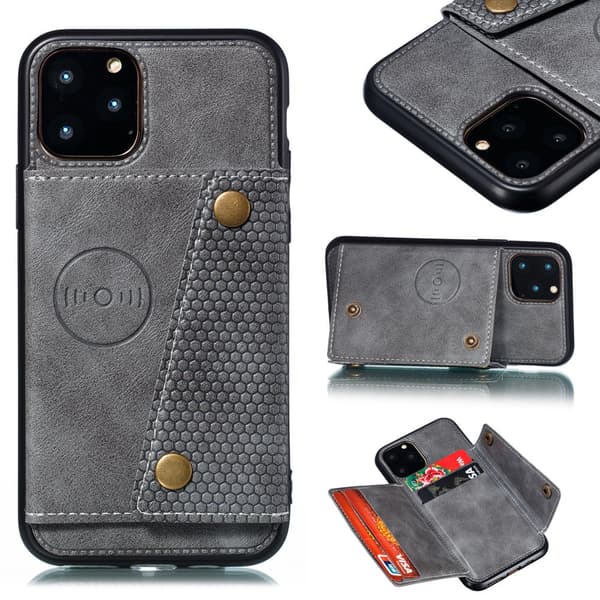 iPhone 11 Pro Max - Praktiskt Retro Skal med Kortfack