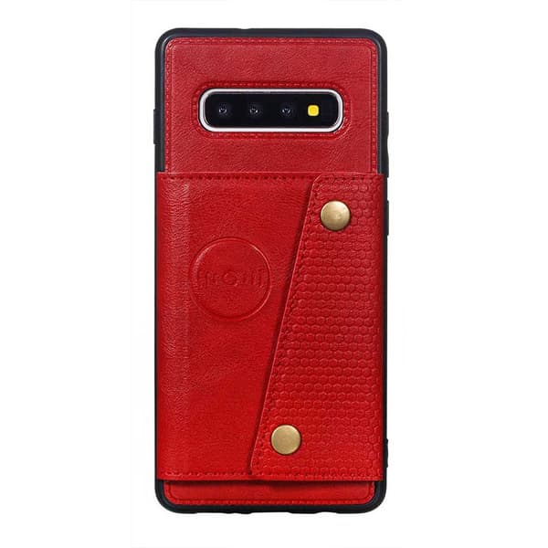 Smidigt Skal med Korthållare - Samsung Galaxy S10+ Röd