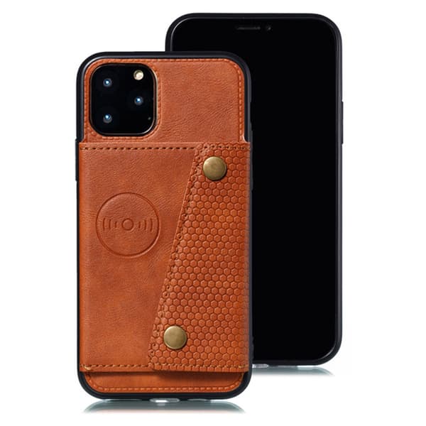 iPhone 11 Pro Max - Genomtänkt Stöttåligt Skal Ljusbrun