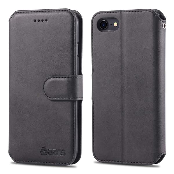iPhone 6/6S - Robust Plånboksfodral Svart Svart