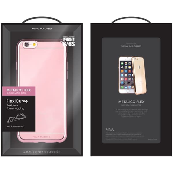 Viva Madrid iPhone 6/6S Skal Metalico Flex Case - Blommande Rosa