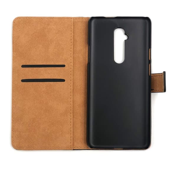 SKALO OnePlus 7T Pro Plånboksfodral Äkta Skinn