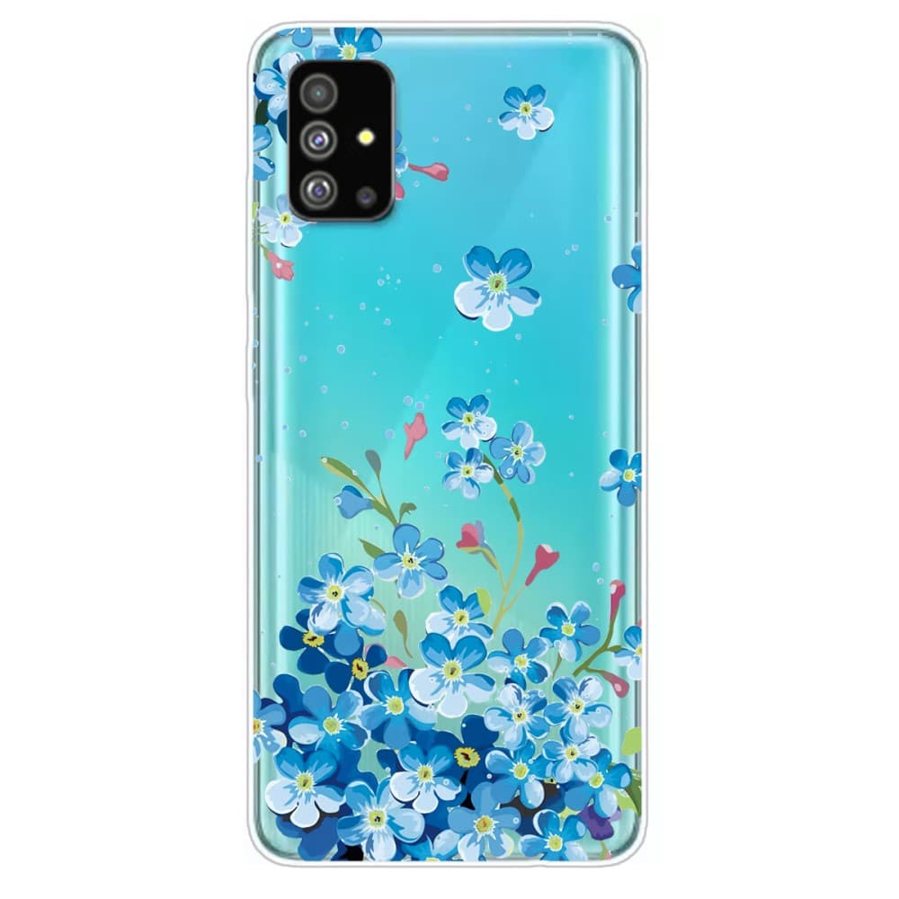 Samsung Galaxy S20 Plus Suojakuori Motiv Sininena Blommor