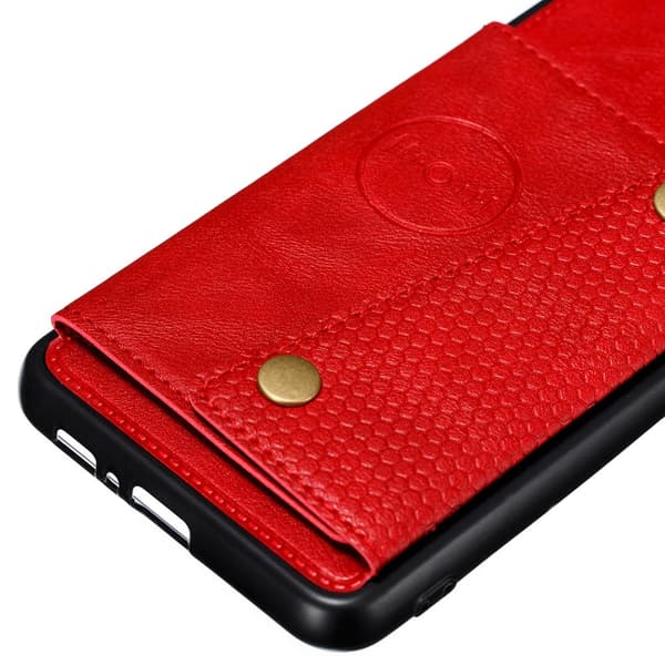 Samsung Galaxy A80 - Skyddande Retro Skal med Kortfack