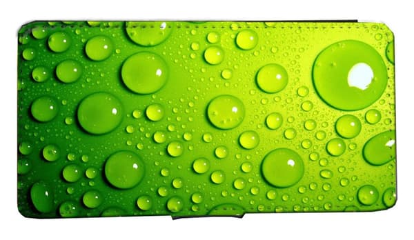 iPhone 11 Plånboksfodral Gröna bubblor bild fodral skal