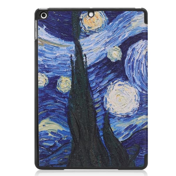 Apple iPad 10.2 2021/2020/2019 Mønster PU Trifoldet Stativ Tabletetui - Abstrakt