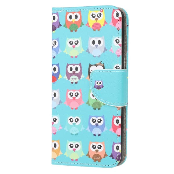 For Samsung Galaxy A71 Wallet Stand - Cute Owls