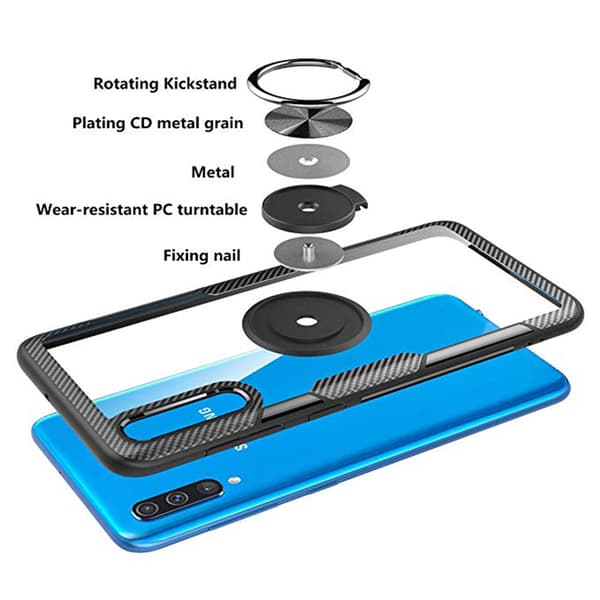Samsung Galaxy A70 - Skal med Ringhållare (Leman)