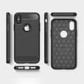 Miniatyrbild 3 av 5: iPhone X / XS - Flexibel Carbon Mjuk TPU Skal - Svart