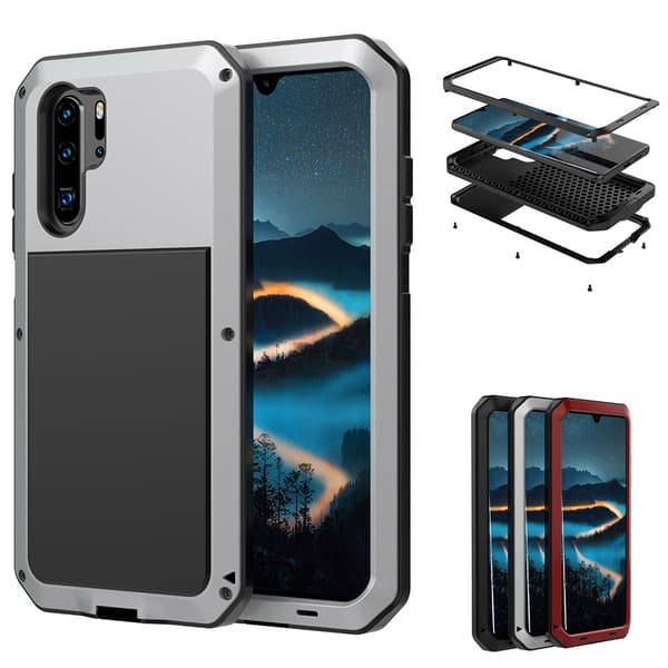 Huawei P30 Pro - Kraftfullt Heltäckande Heavy Duty Skal Silver