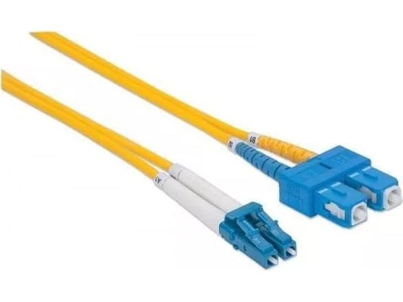 Techly 1m SC/LC OS2 fiberoptikkablar Gul