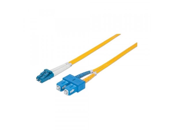 Techly 1m SC/LC OS2 fiberoptikkablar Gul