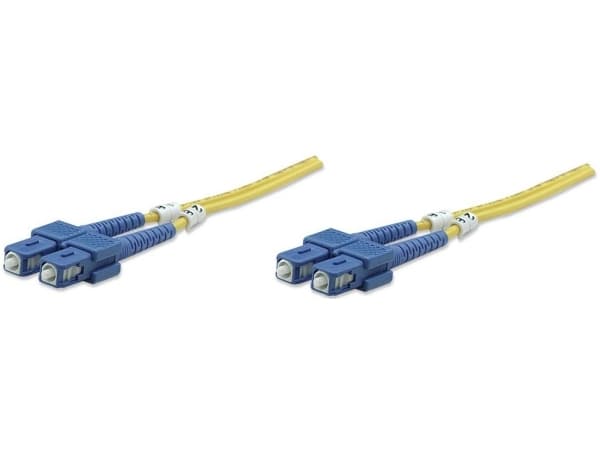 Techly 1m SC/LC OS2 fiberoptikkablar Gul