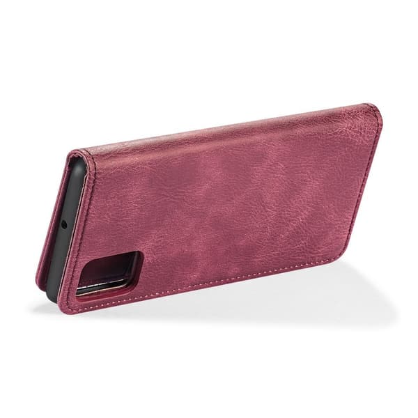 DG.MING Samsung Galaxy A71 Split Läder Plånboksfodral - Röd