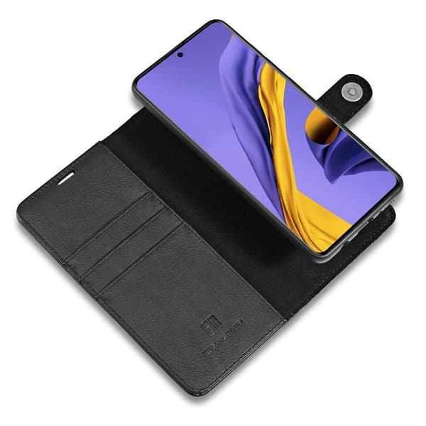 DG.MING Split nahkainen lompakkokotelo Samsung Galaxy A51 - musta