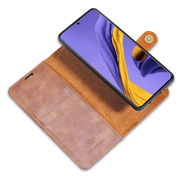 DG.MING Split nahkainen lompakkokotelo Samsung Galaxy A51 - Ruskea