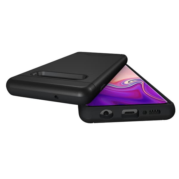 Elegant Smart Skal med Kortfack - Samsung Galaxy S10 Plus