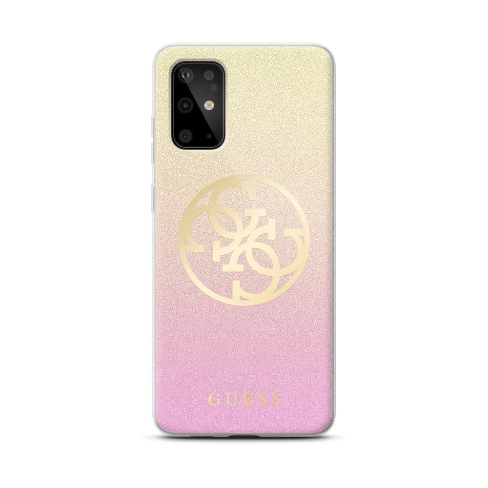 Samsung Galaxy S20 Plus Suojakuori Glitter Circle Keltainend Vaaleanpunainen