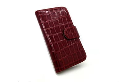 Galaxy S3 -kotelo lompakko krokotiilinahkakotelo punainen