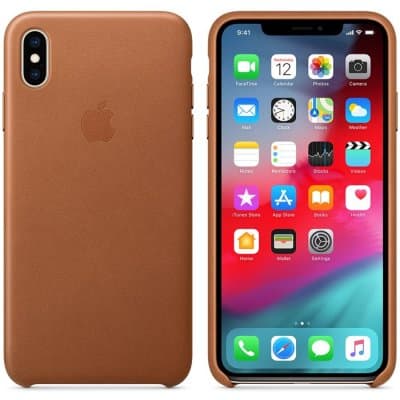 Apple iPhone XS Max Läderskal Original - Sadelbrun