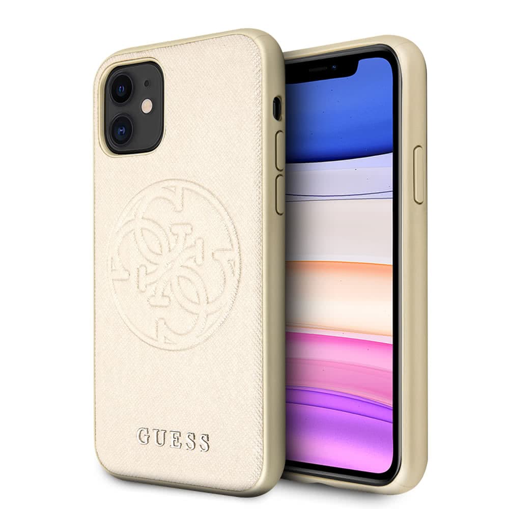 iPhone 11 Suojakuori Saffiano Cover Keltainend
