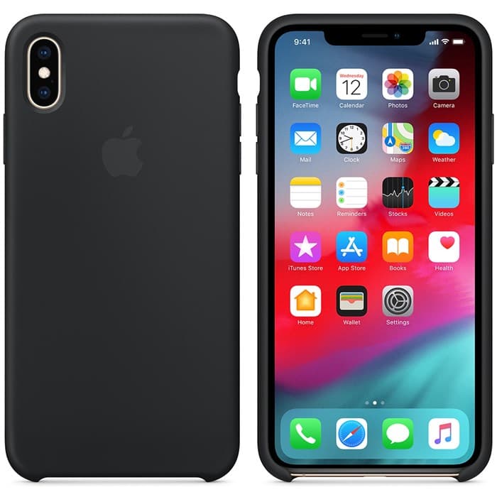 Apple iPhone XS Max Silikonskal Original - Svart