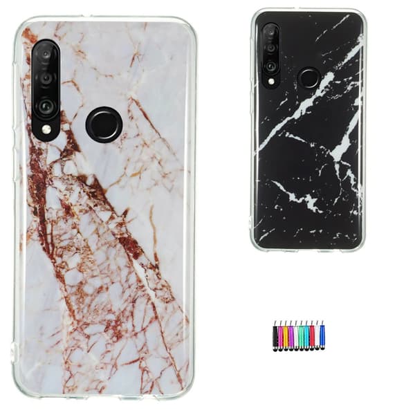 Huawei P30 Lite - Skal / Skydd / Marmor White