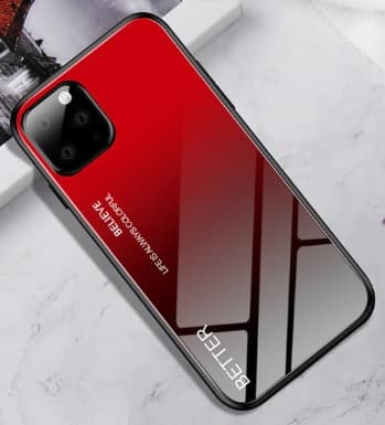 iPhone 11 PRO Skal Gradient Röd Härdat